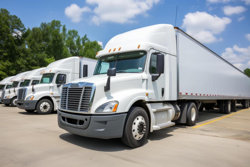 Semi-truck on the open highway